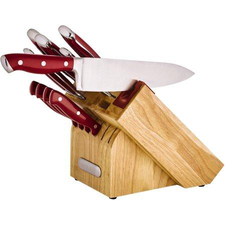 Farberware Professional 15 Piece Forged Triple Riveted Knife Block Set with Built-In Edgekeeper