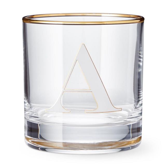 Monogram Double Old-Fashioned Glasses, Set of 4, A