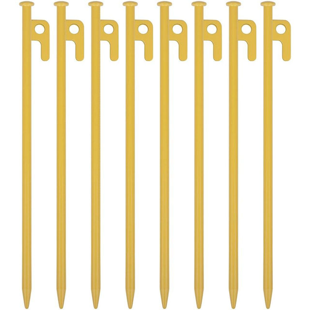 8 Pack Tent Stakes Heavy Duty 12 inch Steel Tent Pegs for Camping Unbreakable and Inflexible