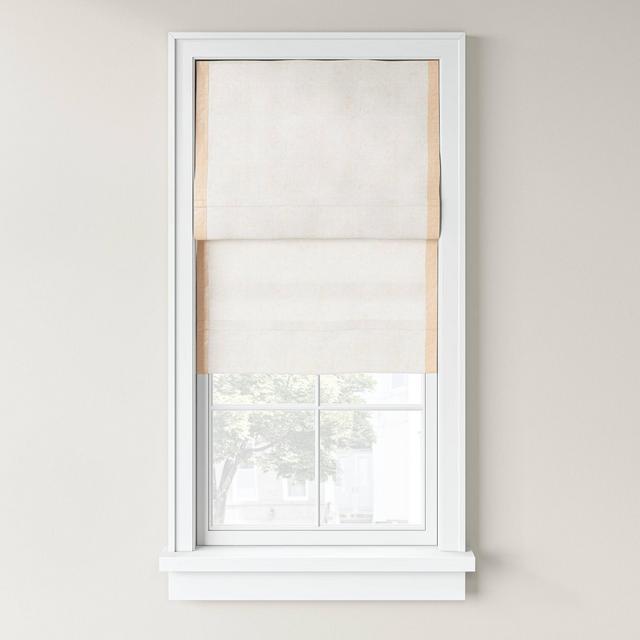 1pc 35"x64" Light Filtering Cordless Linen Blend Roman Window Shade Light Natural - Threshold™