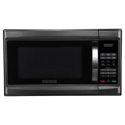 BLACK+DECKER 1.3 cu ft 1000W Microwave Oven Black Stainless Steel