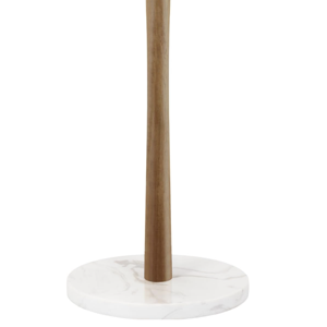 Paper Towel Holder, Marble Base Modern Decorative Countertop Standing Rolls Holder for Kitchen, Toilet, Pantry and Bathroom (Marble Base White)