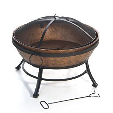DeckMate 991049 Kay Home Product'S Avondale Steel Fire Bowl, Copper Colored