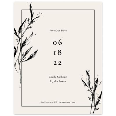 Linen, Beige Wedding Digital Save the Date - Griffith Classic