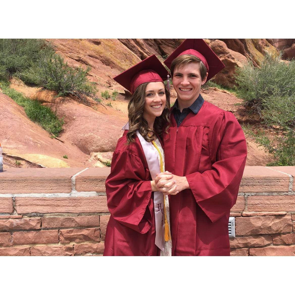 Our high school graduation. Officially claiming the title of high school sweethearts.