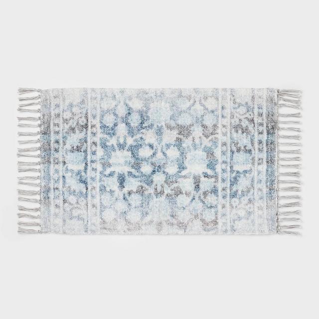 20"x32" Digital Print Bath Rug Blue - Threshold™