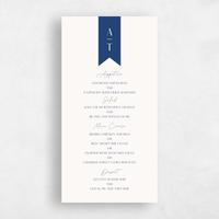 Blue Wedding Menu - Raven