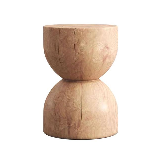 Seodradow Home Round Coffee Table, Indoor and Outdoor Stump Side Table and Stump Stool, Garden Decoration Stump End Table(Size:32 * 32 * 45CM,Color:Primary Color)