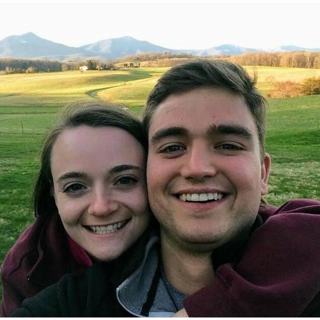 Quick picture in front of the Peaks at the Hill Family Farm - 2018