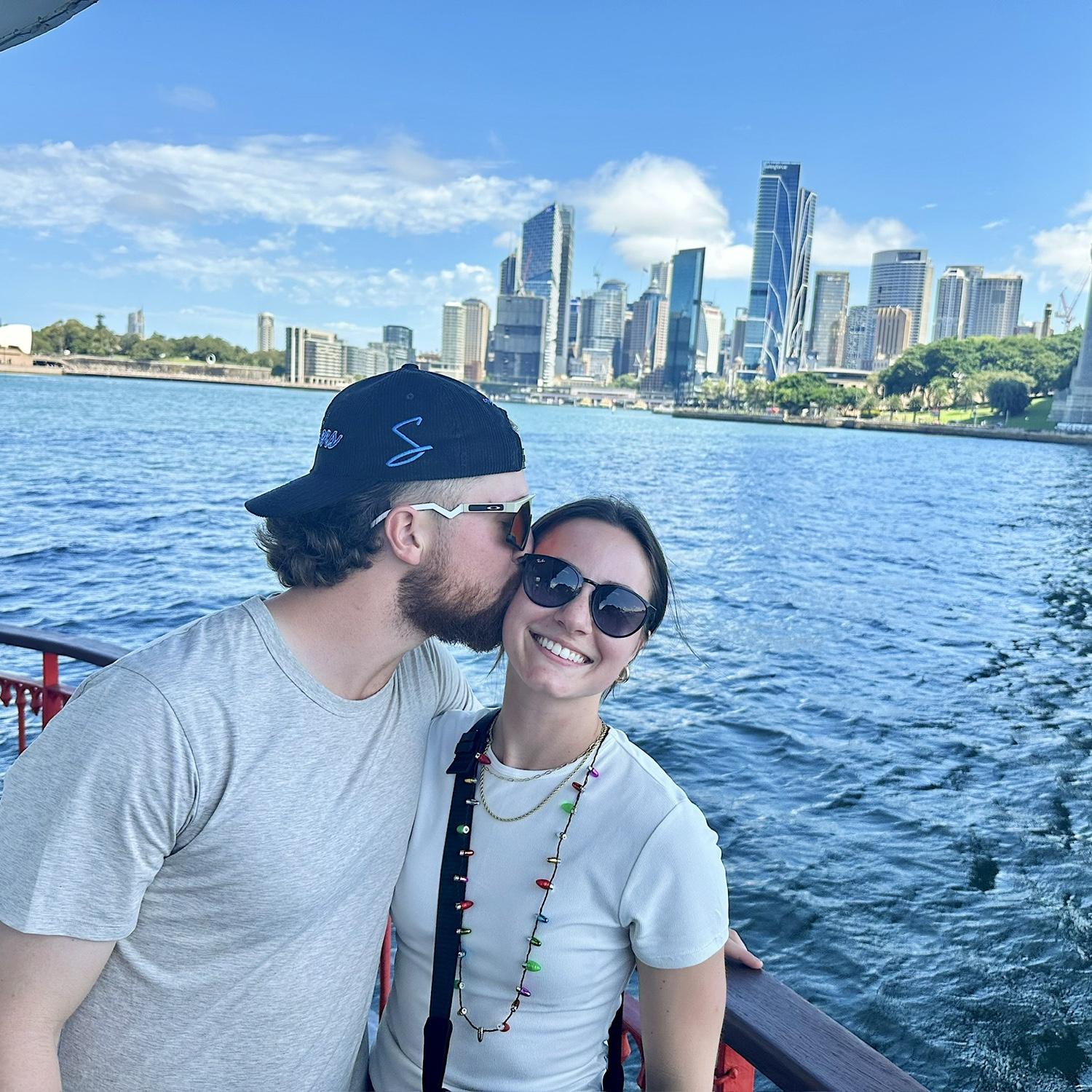 First Christmas spent together and with his family in Sydney, Australia! We all went on a surprise Christmas morning brunch on a ferry in the Sydney Harbor.