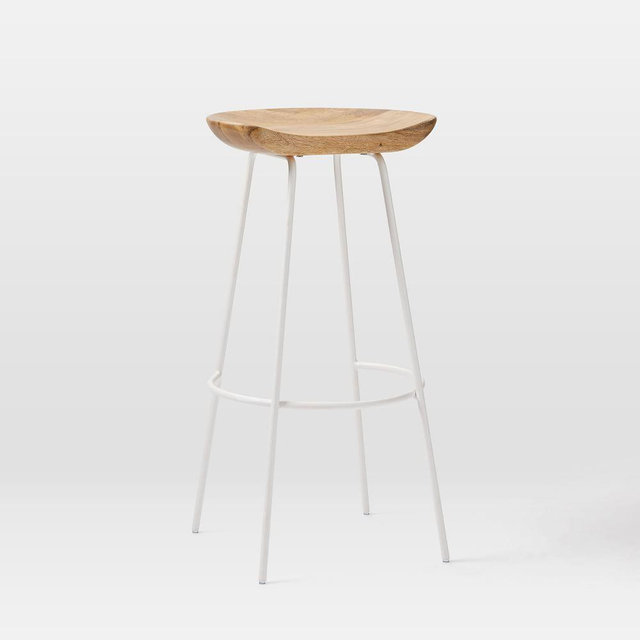 Alden Counter Stool, Whitewashed, Set of 2