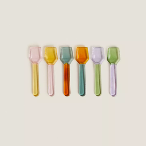 PACK OF MULTICOLORED BOROSILICATE GLASS ICE CREAM SPOONS (PACK OF 6) - See all - KITCHEN & DINING - FLATWARE | Zara Home United States of America | Zara Home United States of America