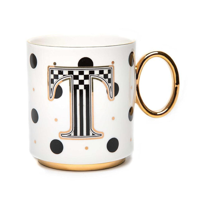 MACKENZIE-CHILDS My Mug, Decorative Ceramic Coffee Cup with Handle, T