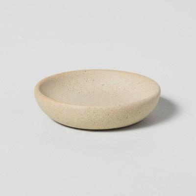 Textured Ceramic Round Trinket Dish Natural - Hearth & Hand™ with Magnolia