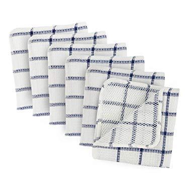 DII Microfiber Scratch Free Scrubber Cleaning Dishcloth with Poly Mesh Scour Side, Wash Cloth Perfect for Kitchens, Dishes, Car, Dusting, Drying Rags, 12x12, Set of 6 - Nautical Blue Windowpane