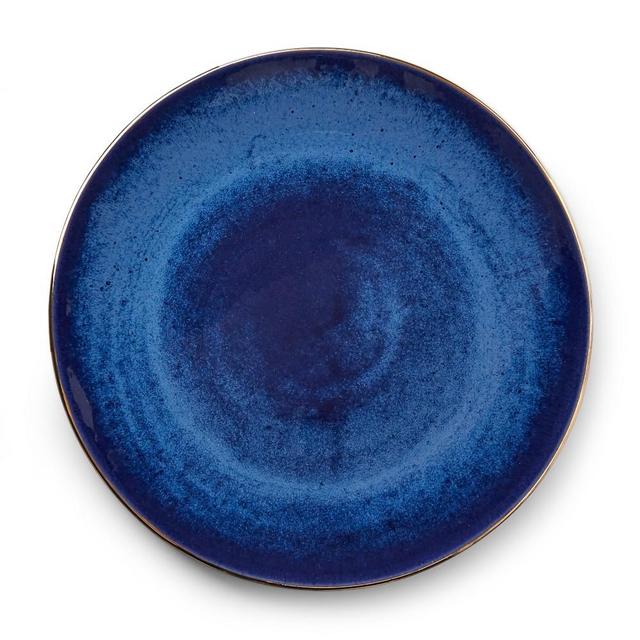 Drip Glaze Dinner Plates, Set of 4, Indigo Blue