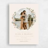 Beige Wedding Invitation - Florentina Photo