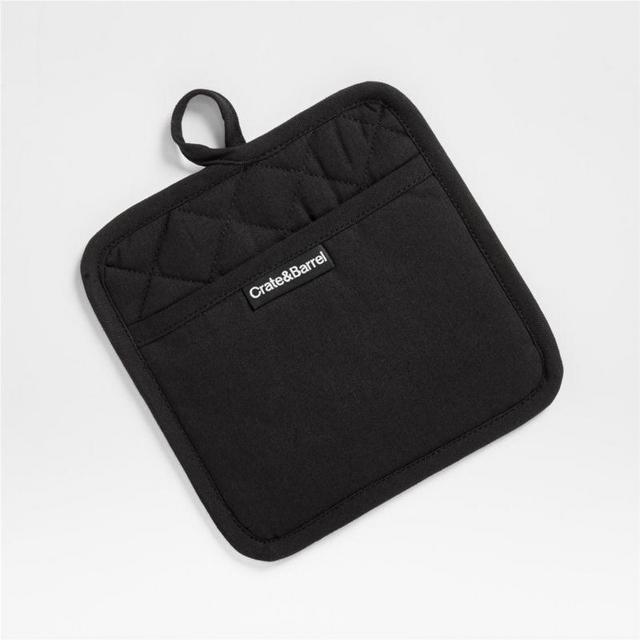 Silicone Grip Black Pot Holder