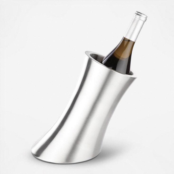 Viski 0668 Admiral Convex Bottle Chiller, Stainless Steel