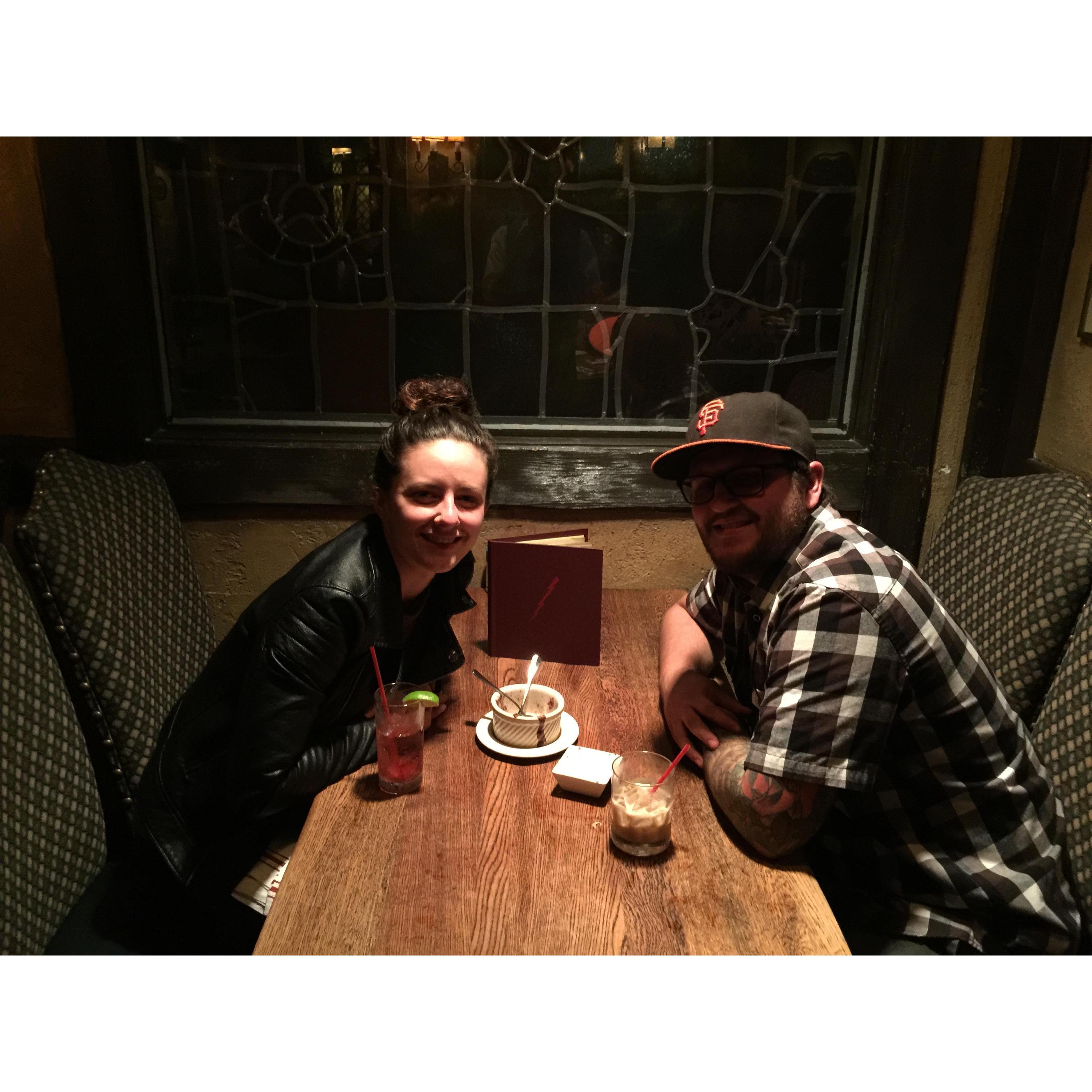 2017. Los Angeles. Dinner at John Wayne's table at the Tam O'Shanter.