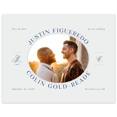 Grey Elegant Wedding Digital Save the Date - Cortona Landscape