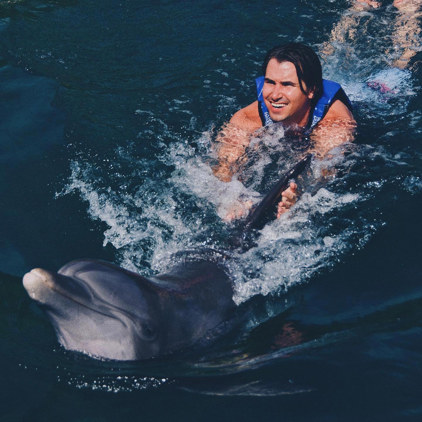 08.08.20 🐬 Our Honeymoon: We swam with and rode dolphins at Xel-Há Natural Aquarium Park and Reserve.. nbd.