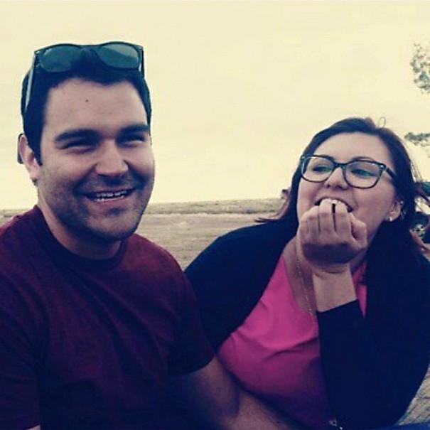 This was the day we became official! This was taken in Sonoita, AZ. It was a rainy Memorial Day weekend. We look so young and in love!