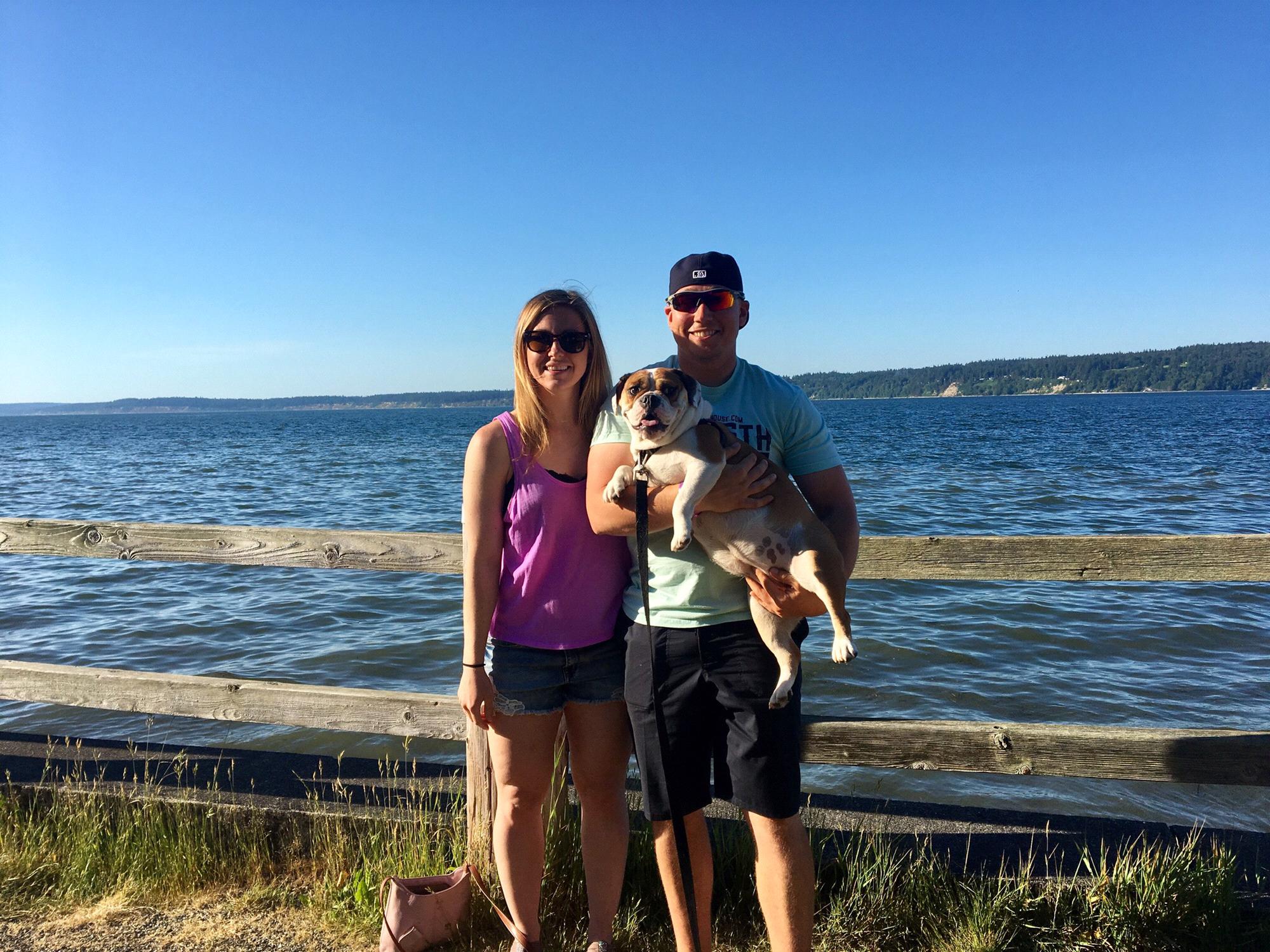 Family photo at beautiful Whidbey Island