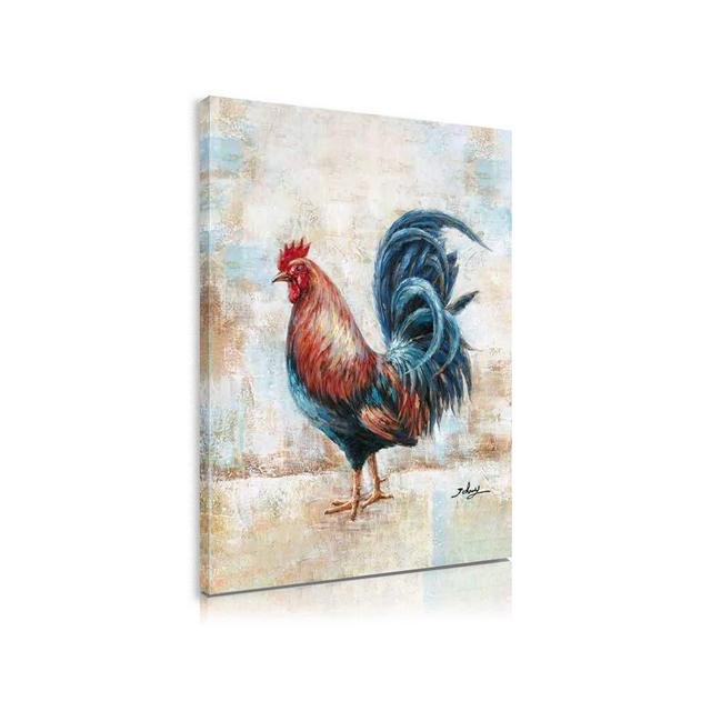 B BLINGBLING Rooster Wall Art Picture Poster: Vintage Canvas Wall Art Rooster Kitchen Decor Painting Print Ready to Hang (12"x16"x1Panel)