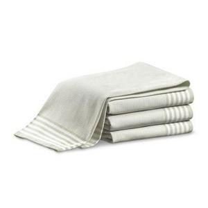 Williams Sonoma Bay Stripe Towels, Set of 4, Sage Green