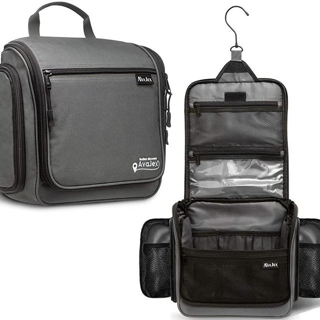 Premium Large Hanging Travel Toiletry Bag for Men and Women - Toiletry Organizer - Waterproof Hygiene Bag with Metal Xxl Swivel Hook, YKK Zippers and 19 Compartments for Toiletries, Makeup, Cosmetics