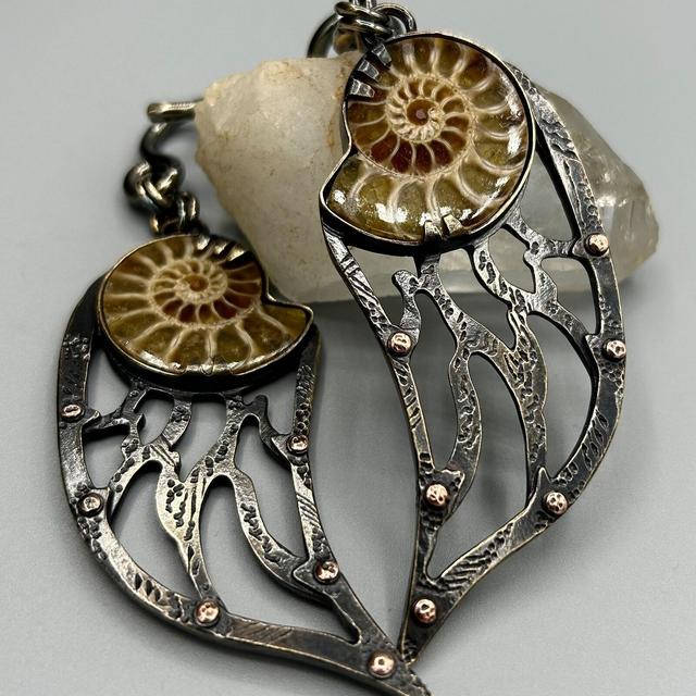 Ammonite Wing Ear Hangers