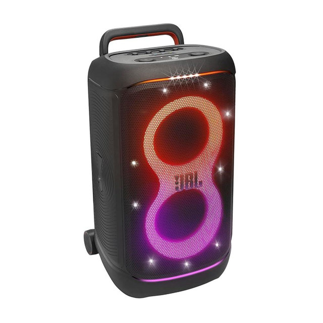 JBL PartyBox 520 - Portable Battery-Powered Party Speaker with AI Sound Boost, Up to 15 Hours of Play time, IPX4 Splash Proof, Multi-Speaker Connection by Auracast, and Telescopic Handle (Black)