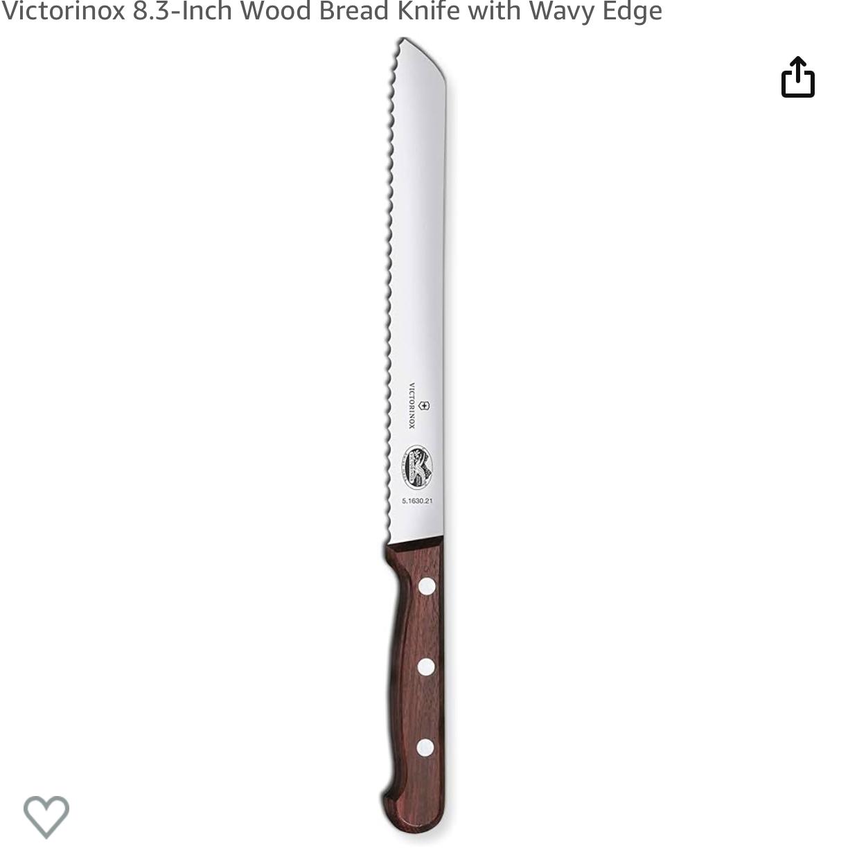 Victorinox 8.3-Inch Wood Bread Knife with Wavy Edge