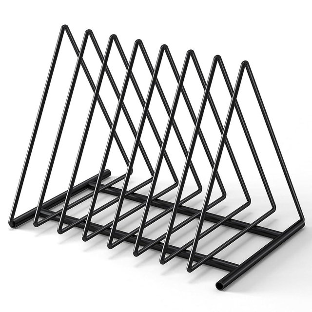 TOPCJ Upgraded Triangle File Folder Racks,7 Sections File Holder,File Storage Sorter/Stand,Desktop File Organizer,Wire Organizer Rack,Magazine Folder Holder,Letter/Legal, Anti-Scratch/Rusty