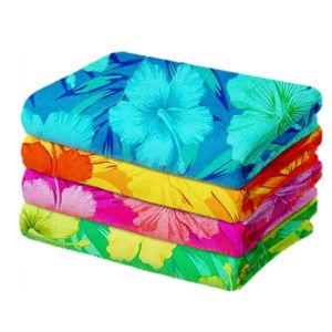 Kaufman - Colorful Hibiscus Beach Towels | 4 Pack