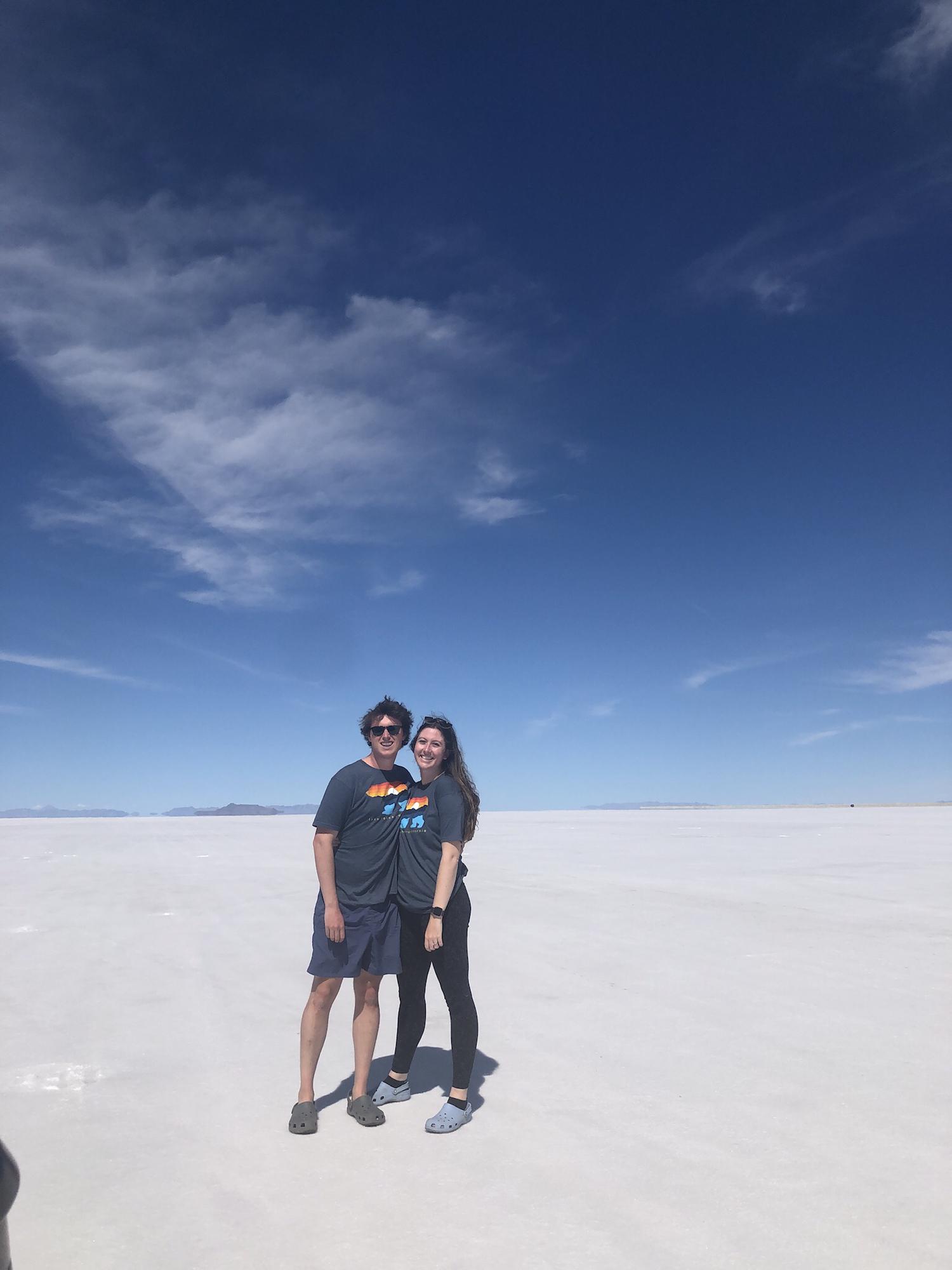 Bonneville Salt Flats on Caitlin’s road trip