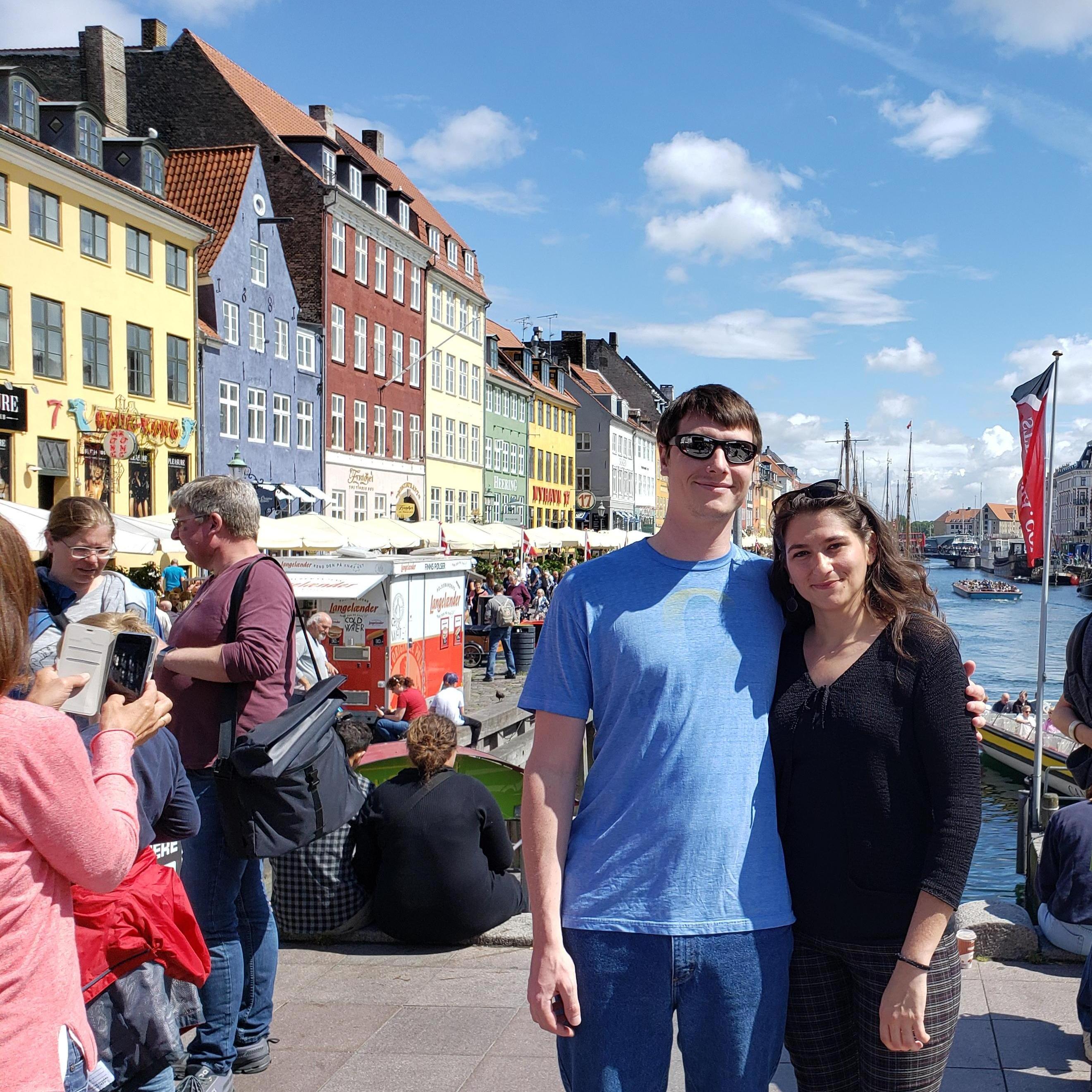 Visiting the famous Nyhavn neighborhood in Copenhagen.