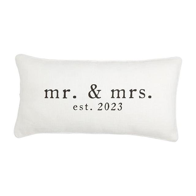 Mud Pie Mrs. 2023 Pillow, Cream