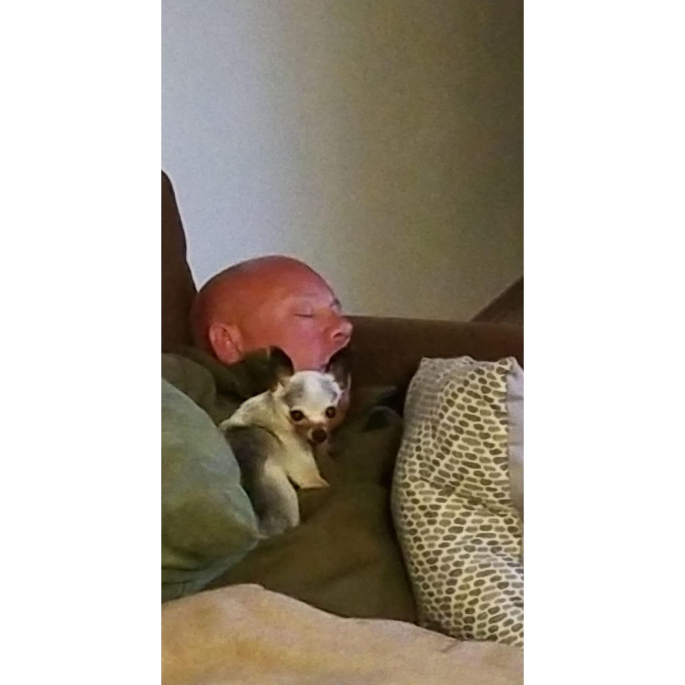 The great oracle wormy, casting a spell on Robby's dad.