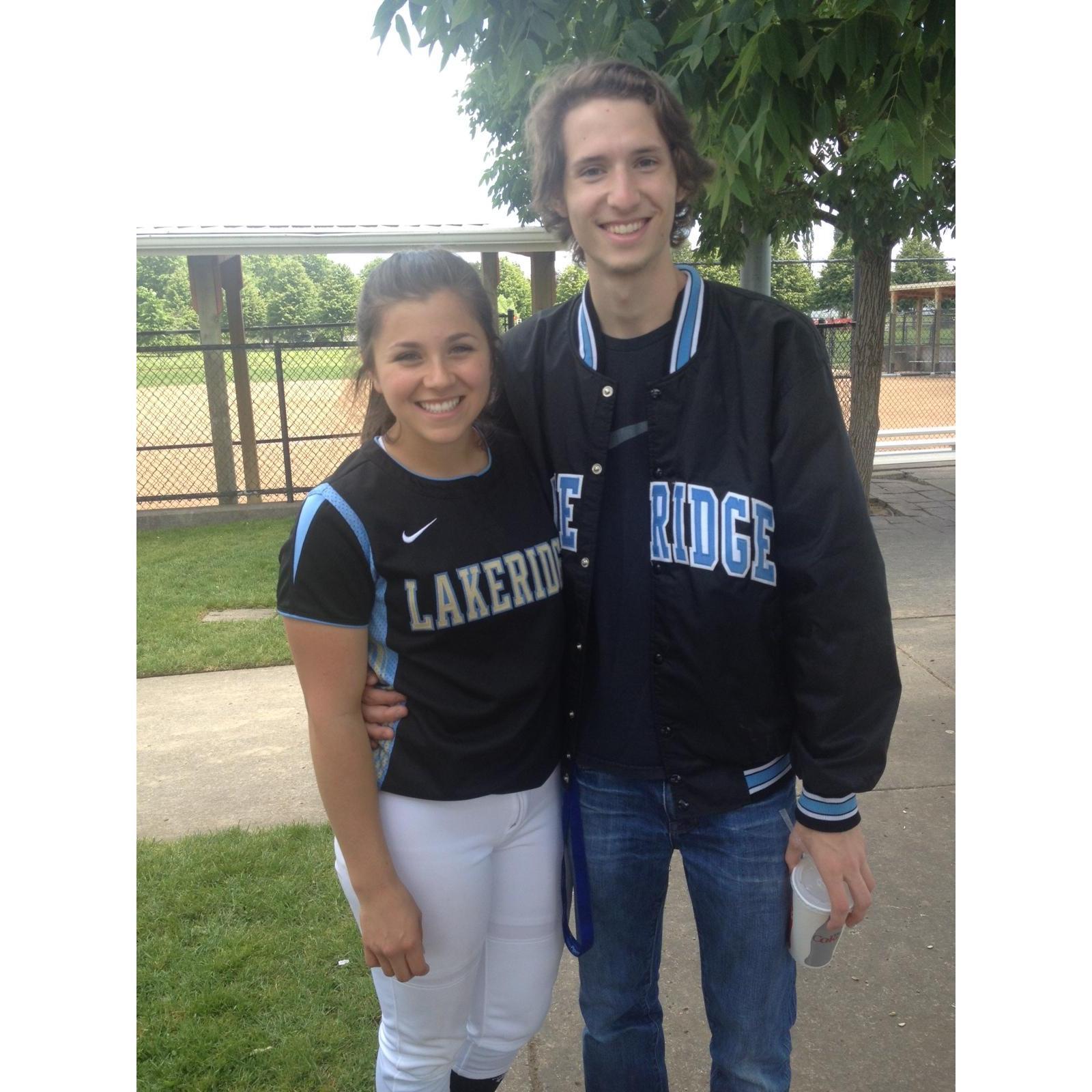 Erica's last high school softball game - June 2014