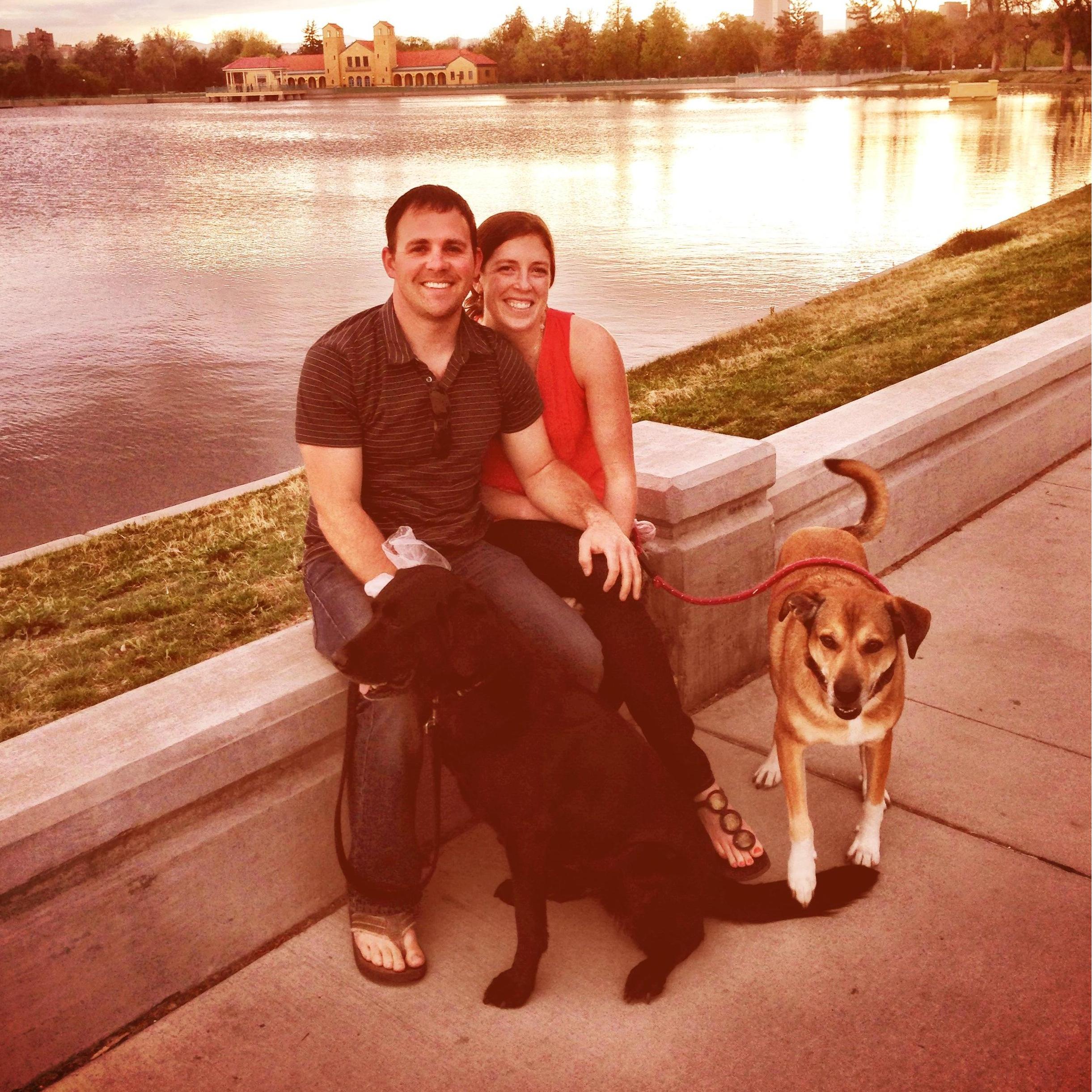 A classic Denver walk with less than amused dogs.