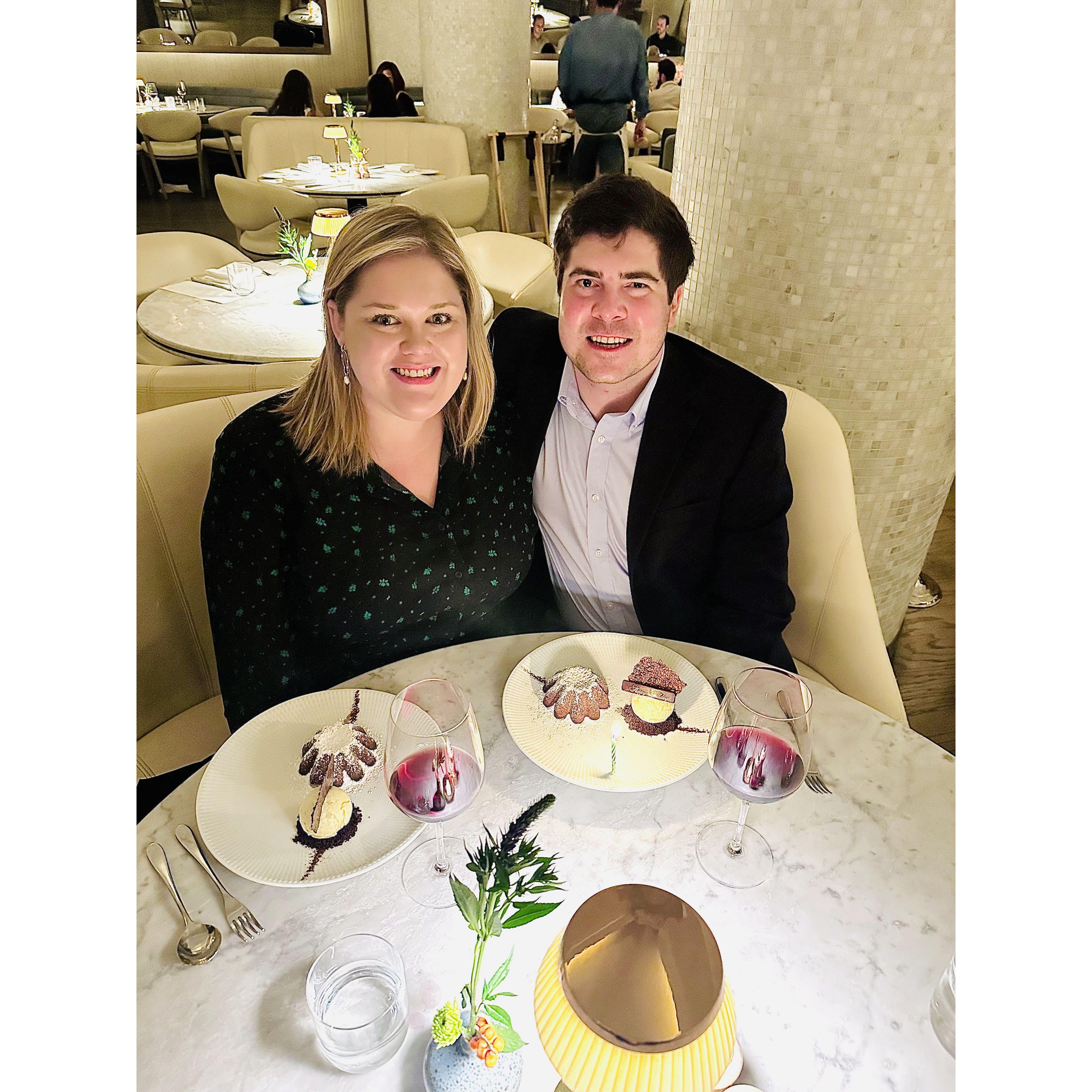 Alex's birthday dinner at the Hermitage in Nashville