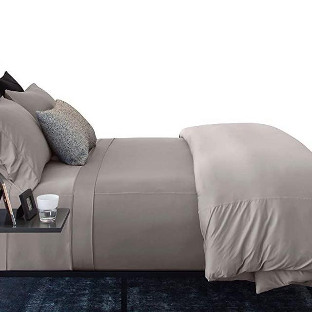 SHEEX Active Comfort Sheet Set Powered,Ultra-Soft, Breathes Better Than Cotton - Pewter, Queen