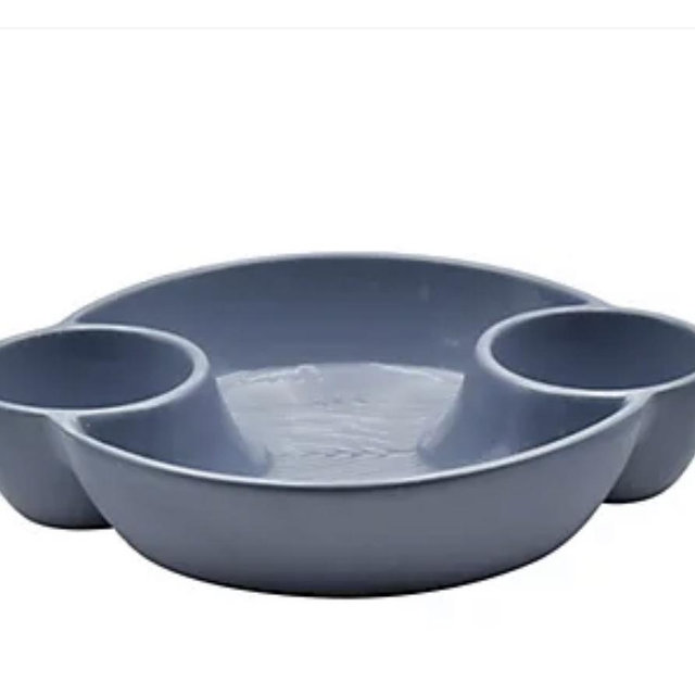 Temp-tations Woodland 12" Divided Platter with Dip Bowls