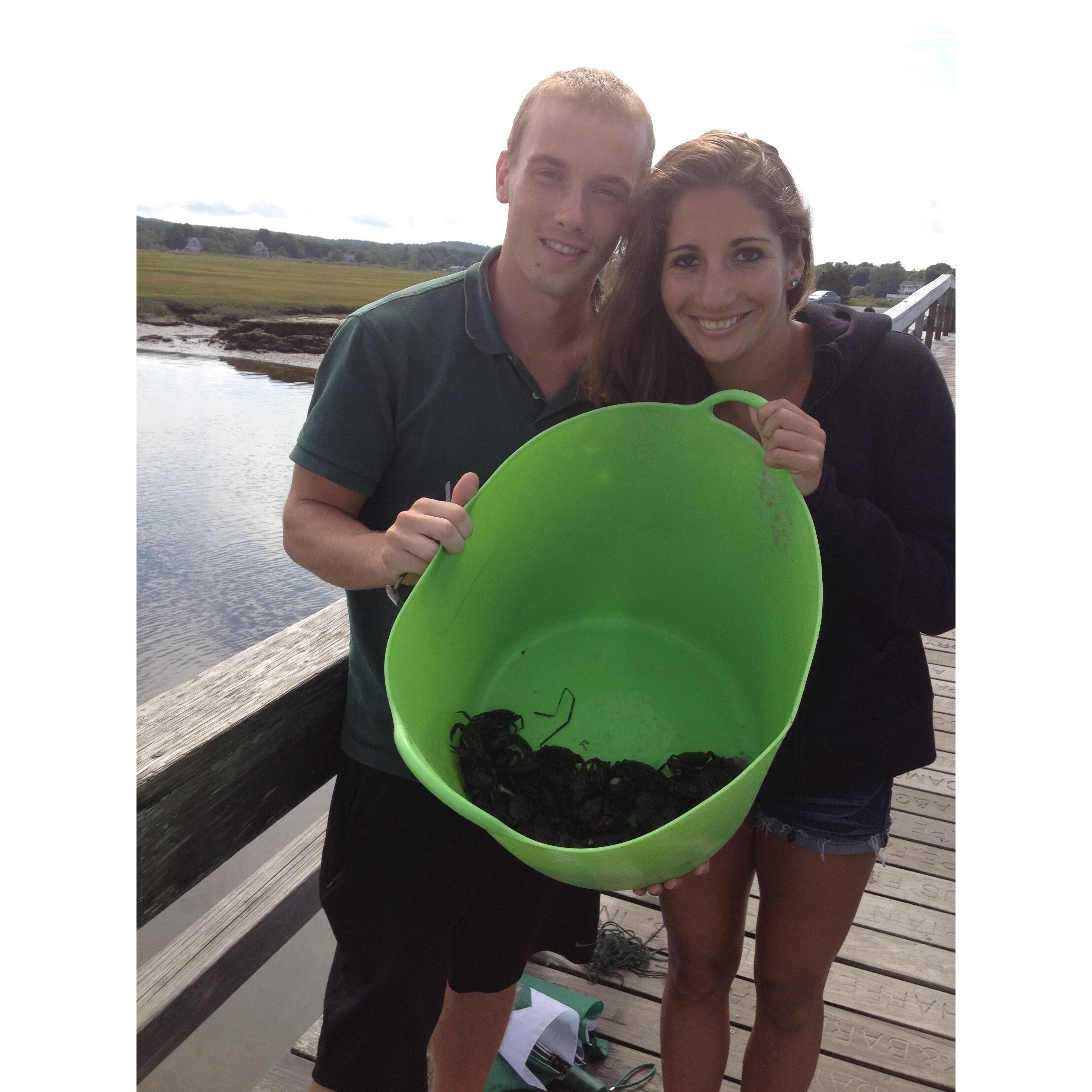 Our first time catching crabs!