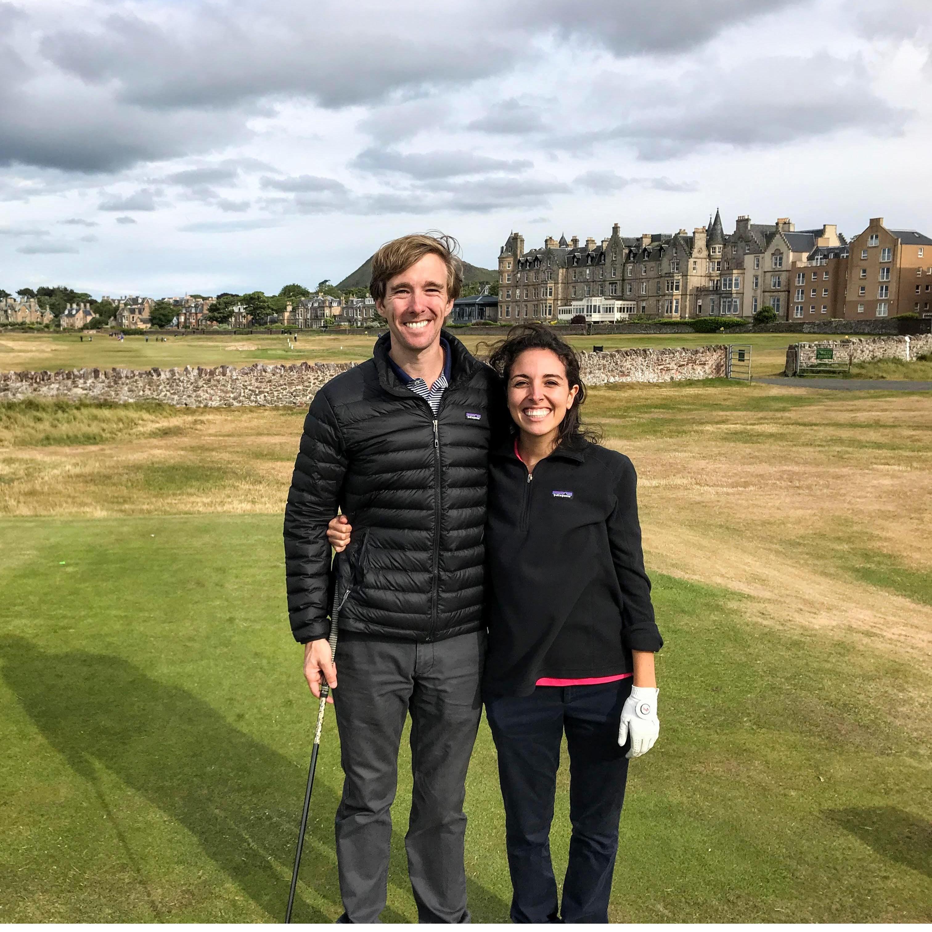 High winds, 2 ft high rough, and lots of rain. Had a blast playing in Scotland.
