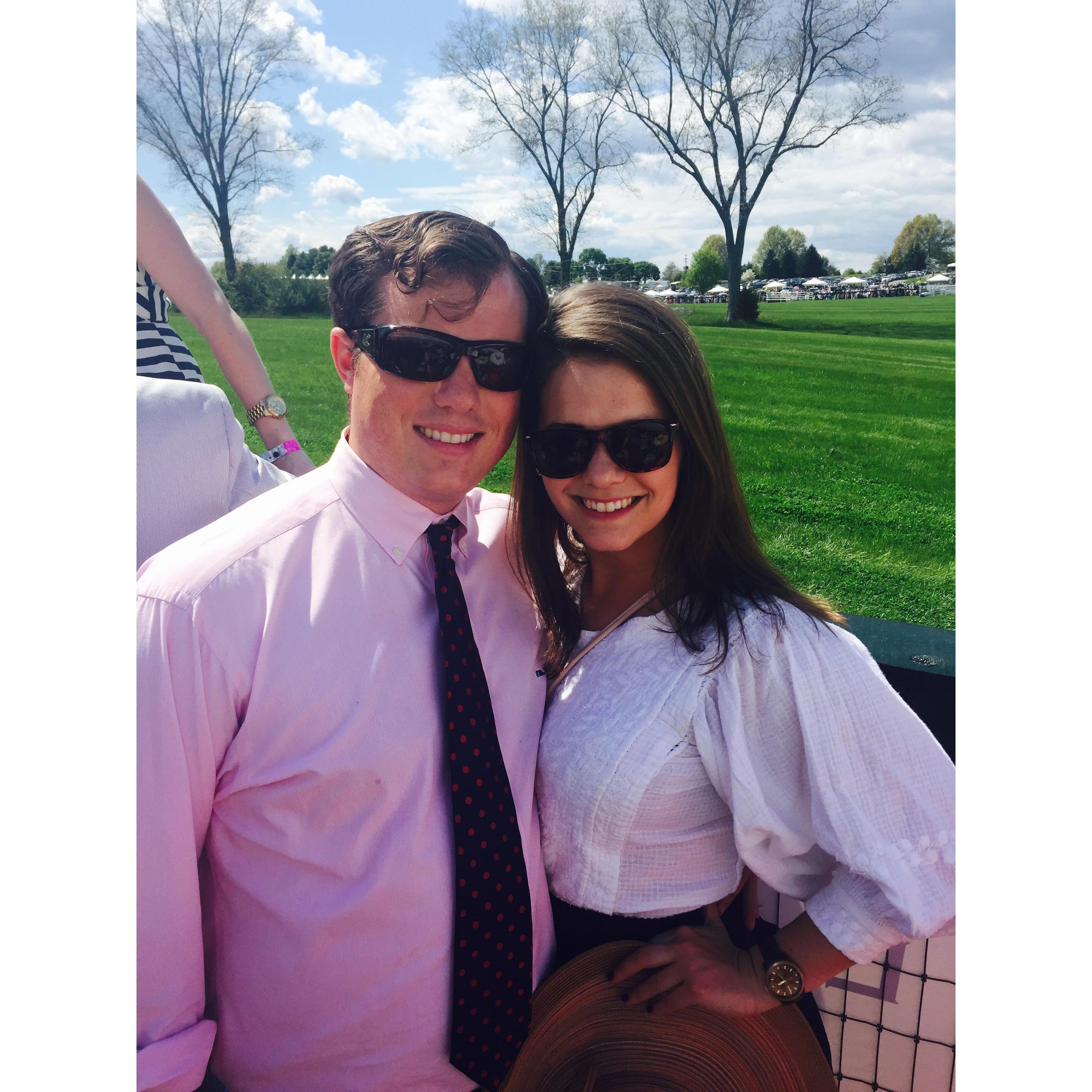 This is one of our earlier photos together at a horse race called Gold Cup, it was one of our favorite annual events in the DC area when we were younger!