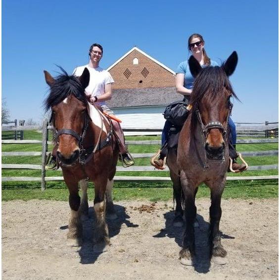 Our first trip to Gettysburg and one of the only times I've gotten him on a horse