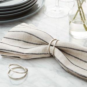 Aria Silver Napkin Ring | Crate & Barrel